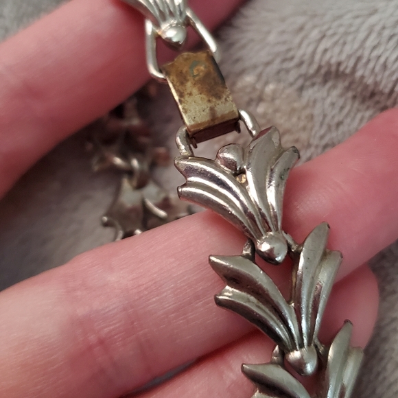 Vintage 50s Bergere Silver-tone Link Bracelet 7" - Picture 8 of 11